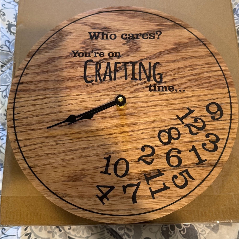 Who cares? You’re on Crafting time wall clock